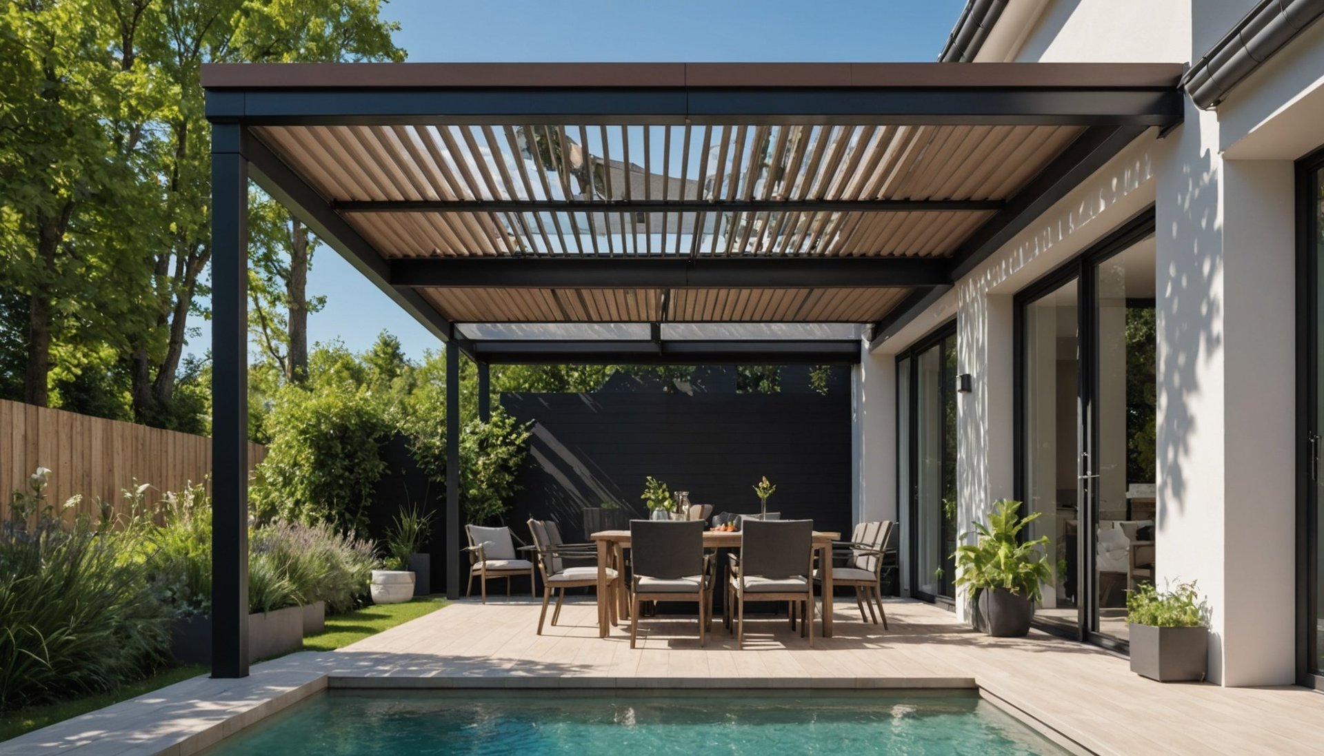 Découvrez les pergolas bioclimatiques à lames orientables ...